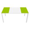 3660141250879-Bureau droit EASYDESK - L160 x P80 cm  - Blanc/vert--0