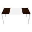 3660141250916-Bureau droit EASYDESK - L160 x P80 cm  - Blanc/wengé--0