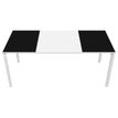 3660141250923-Bureau droit EASYDESK - L180 x P80 cm  - Blanc/noir--0