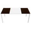 3660141250992-Bureau droit EASYDESK - L180 x P80 cm  - Blanc/wengé--0