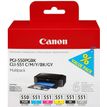 8714574623207-Canon CLI-551/PGI-550 - Pack de 6 - noir, noir photo, gris, cyan, magenta, jaune - cartouche d'encre or--0