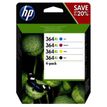 889894419415-HP 364XL - Pack de 4 - noir et 3 couleurs - cartouche d'encre originale (N9J74AE)--0