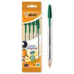 0070330125001-BIC Cristal - 4 Stylos à bille - vert - 1 mm - pointe moyenne--0