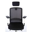 3760185028653-Fauteuil de bureau SCOTT - accoudoirs réglables - appuie-tête réglable - noir base blanche--6