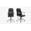 3397701158503-Fauteuil de bureau CHROMO - accoudoirs fixes - appui-tête intégré - noir--6