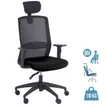 3760185028615-Fauteuil de bureau SCOTT - accoudoirs réglables - appuie-tête réglable - noir--0