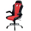 3700339879922-Fauteuil gamer RACER - accoudoirs rabattables - noir et rouge--1