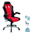 3700339879922-Fauteuil gamer RACER - accoudoirs rabattables - noir et rouge--0