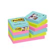 0076308498733-Post-it - 12 Blocs notes Super Sticky Miami - couleurs assorties - 47,6 x 47,6 mm--0