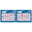 3371010396009-Calendrier de banque Août à Septembre - 27 x 21 cm - bleu - Quo Vadis--0