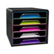 3462159010632-CEP Gloss - Module de classement 5 tiroirs - noir/multicolore subtil--0