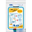 3086123466012-BIC - Ardoise Velleda blanche double face - 19 x 26 cm - 5 marqueurs fins + effacette --0