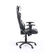 3760185029001-Fauteuil gamer SPORTING - accoudoirs réglables - noir et blanc--3