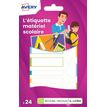 5014702028922-Avery - 24 Étiquettes plastifiées multi-usages blanches avec bordure verte, bleue, jaune et rouge - 63 x 16 / --0