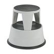 3701254715210-Tabouret - 2 marches - métal - gris clair--0