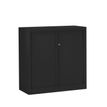 3219096914055-Armoire basse monobloc à rideaux ETIC - 100 x 120 cm - noir--0