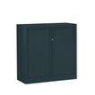 3219096914062-Armoire basse monobloc à rideaux ETIC - 100 x 120 cm - anthracite--0