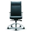 3700339877812-Fauteuil de bureau WILSON - accoudoirs fixes - appui-tête intégré - cuir noir--1