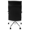 3700339877812-Fauteuil de bureau WILSON - accoudoirs fixes - appui-tête intégré - cuir noir--5