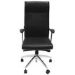 3700339877812-Fauteuil de bureau WILSON - accoudoirs fixes - appui-tête intégré - cuir noir--6