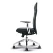 3700339877812-Fauteuil de bureau WILSON - accoudoirs fixes - appui-tête intégré - cuir noir--8