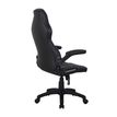 3700339883349-Fauteuil gamer RACER SPEED - accoudoirs rabattables - noir et gris--4