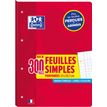 3020120134369-Oxford - Bloc de cours - feuilles simples détachables A4 - 300 pages - grands carreaux (Seyes) - perfo--0