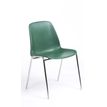 3701338800320-Chaise CHARLOTTE - pieds chromés sans accroche - vert--0