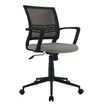 3397702203172-Fauteuil de bureau ICEBERG - accoudoirs fixes - patins et roulettes fournis - noir et gris--1