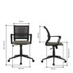 3397702203172-Fauteuil de bureau ICEBERG - accoudoirs fixes - patins et roulettes fournis - noir et gris--8