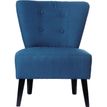 3660141230345-Fauteuil d'accueil BRIGHTON - Piétement en hêtre massif coloris noir - tissu bleu--0