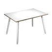 7331910018865-Bureau LEONARDO - 120 cm - Blanc chants chêne--0