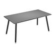 2012349511954-Table haute - 160 x 80 x 105 cm - Pieds métal noirs - Anthracite chants chêne--0
