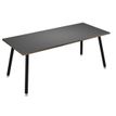 2012349511978-Table haute - 180 x 80 x 105 cm - Pieds métal noirs - Anthracite chants chêne--0