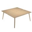 2012349512197-Bureau Bench LEONARDO - L120 x H74 x P168 - Pieds bois - Chêne--0