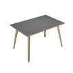 2012349512814-Bureau LEONARDO - 120 cm - Pieds bois - Anthracite chants chêne--0