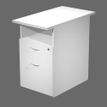 2012349513446-Caisson de bureau - Profondeur 80 cm - 1 niche et 2 tiroirs - Blanc--0