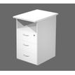 2012349513460-Caisson de bureau - Profondeur 60 cm - 1 niche et 3 tiroirs - Blanc--0