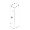 2012349514603-Armoire vestiaire 2 portes - H185 x L40 x P52 cm - Aulne--3