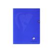 3329683223610-Clairefontaine Mimesys - Cahier polypro 24 x 32 cm - 96 pages - grands carreaux (Seyes) - bleu mar-Avant-0