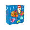 8410782152194-Apli Kids - Boîte métallique jeu de gommettes - poisson-Angle gauche-0