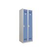 3219093104718-Vestiaire Industrie Propre - 2 portes - 180 x 60 x 50 cm - gris/beu-Angle gauche-0