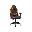 4710483775185-Fauteuil gamer FUSION SF - accoudoirs réglables - appui-tête intégré - noir/orange-Angle gauche-2