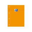3020121062883-Oxford - Bloc notes - A4 - 160 pages - grands carreaux - perforé - orange-Avant-0