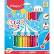 3154148340126-Maped Color'Peps Jumbo - 18 Crayons de couleur--0