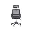 3760185020848-Fauteuil de bureau LIBERTY 02 - accoudoirs fixes - appui-tête réglable - noir-Arrière-3