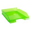 9002493019928-Exacompta COMBO Glossy - Corbeille à courrier vert pomme translucide-Angle gauche-1