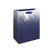 5033601004738-Clairefontaine - Sac cadeau - pluies d'étoiles bleu - 26,5 cm x 14 cm x 33 cm-Angle gauche-0