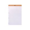 3030920201000-Rhodia Basics - Bloc notes - A4 + - 160 pages - petits carreaux - 80g - perforé-Avant-3