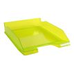 9002493014794-Exacompta COMBO Glossy - 6 Corbeilles à courrier vert anis translucide-Angle gauche-1